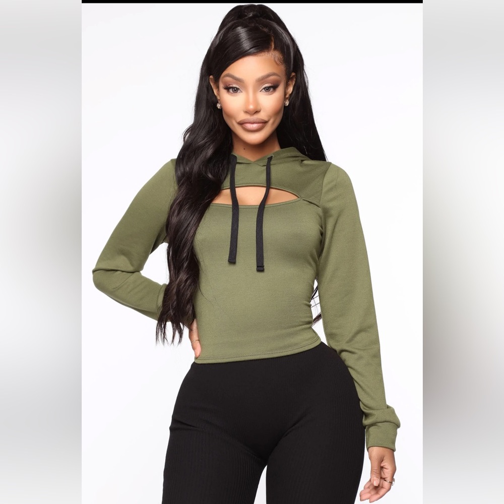 Hooded Cutout Top